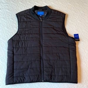 Apt 9 black bomber collar puffer vest